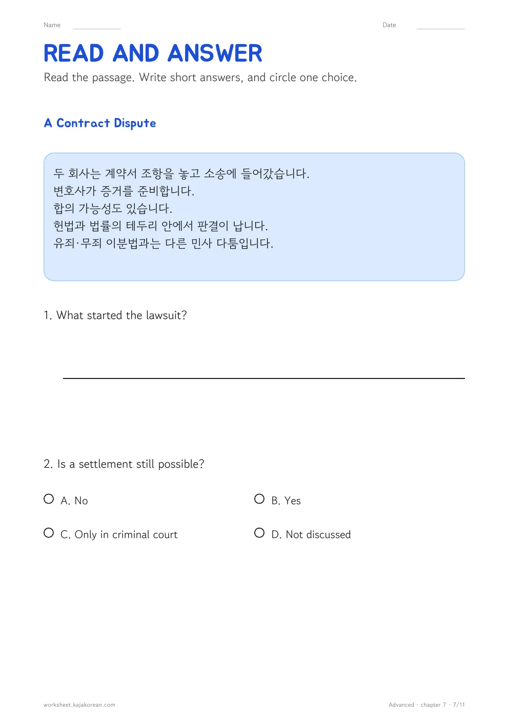 Law and Civic Life — page 7