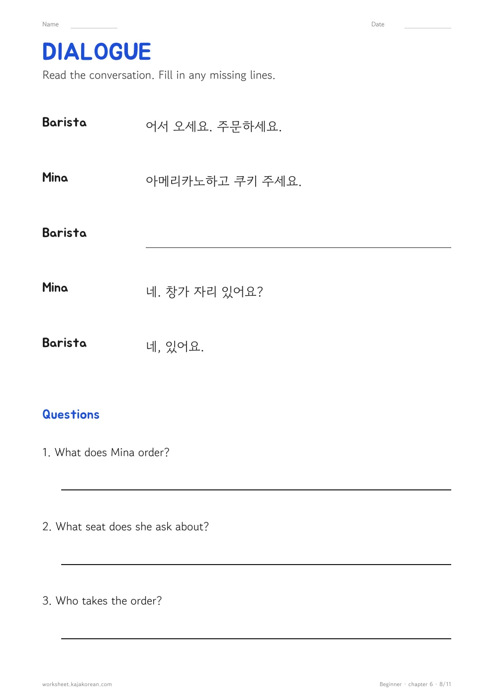 At the Cafe — page 8