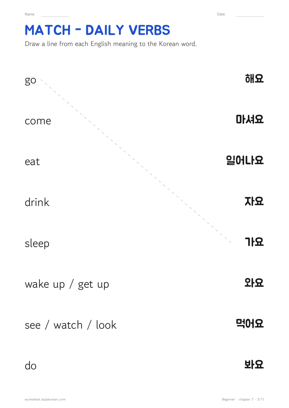 Everyday Verbs — page 3