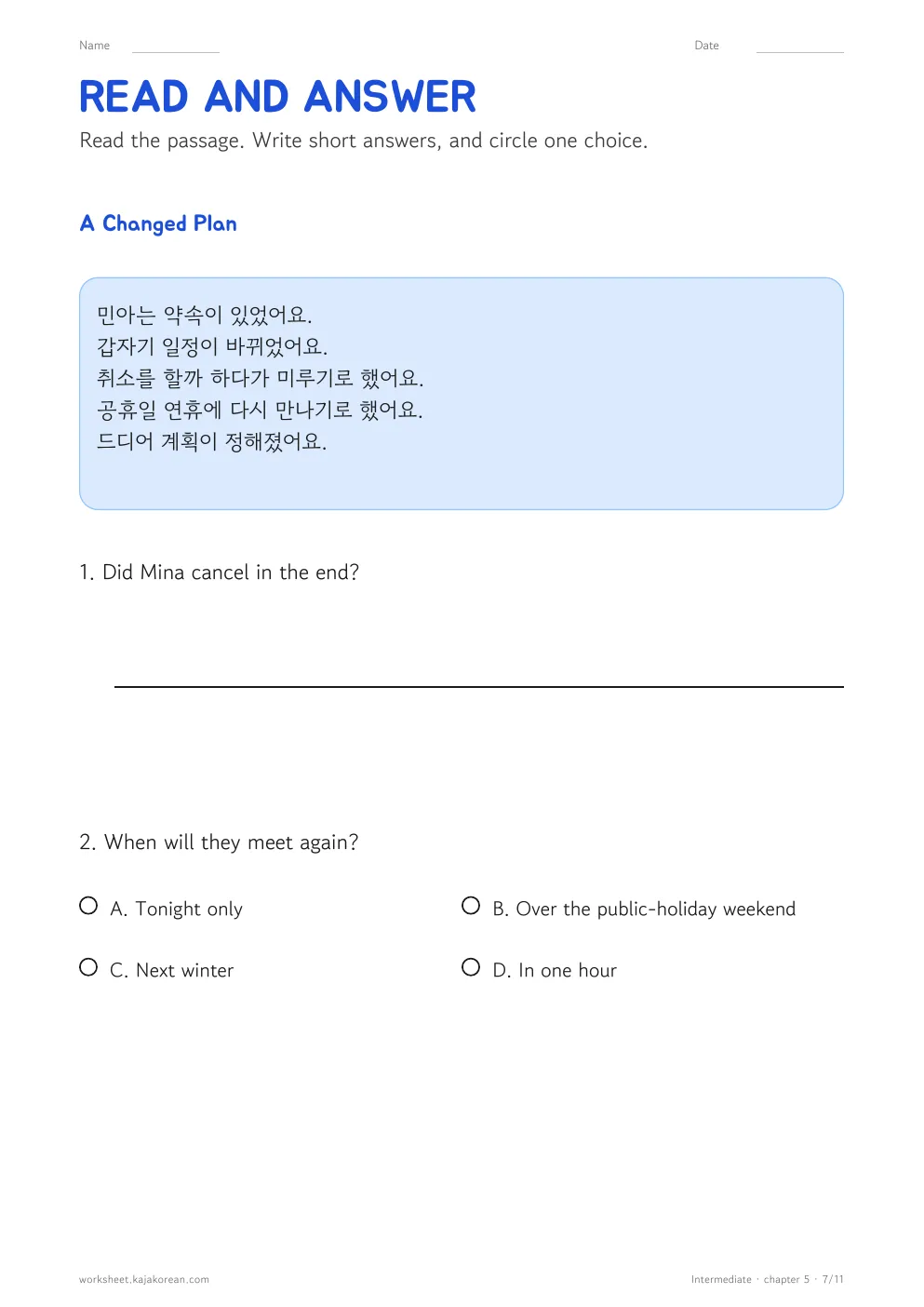 Plans and Appointments — page 7